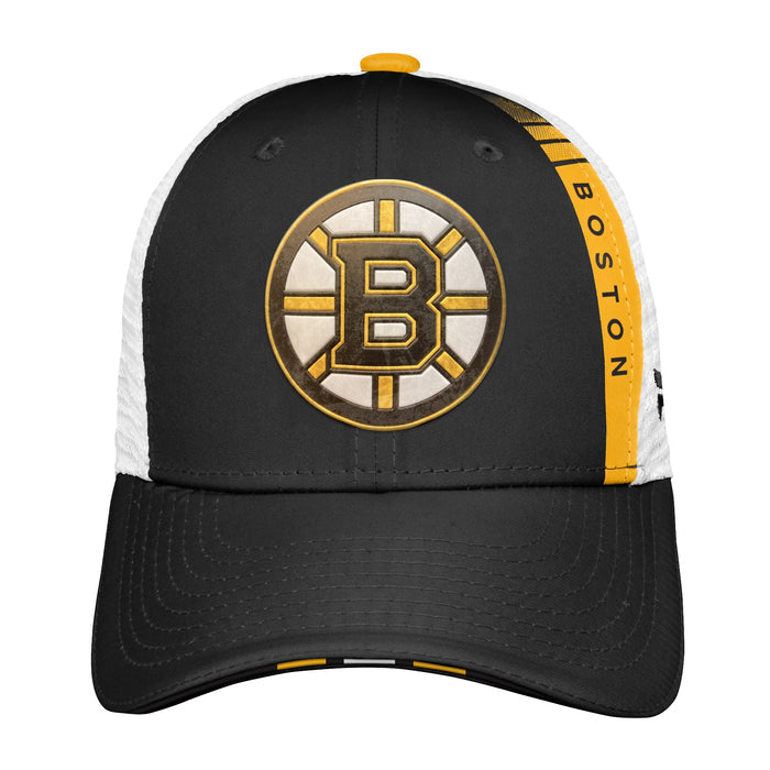 Youth Boston Bruins Fanatics Branded 2022 NHL Draft Authentic Pro On Stage Trucker Adjustable Hat