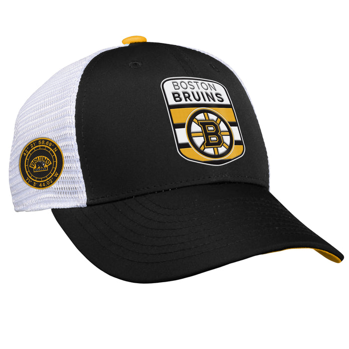 Youth Boston Bruins Fanatics Branded 2023 NHL Draft On Stage Trucker Adjustable Hat