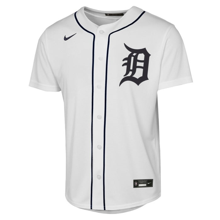 Youth Detroit Tigers Outerstuff Base-Line Jersy - White