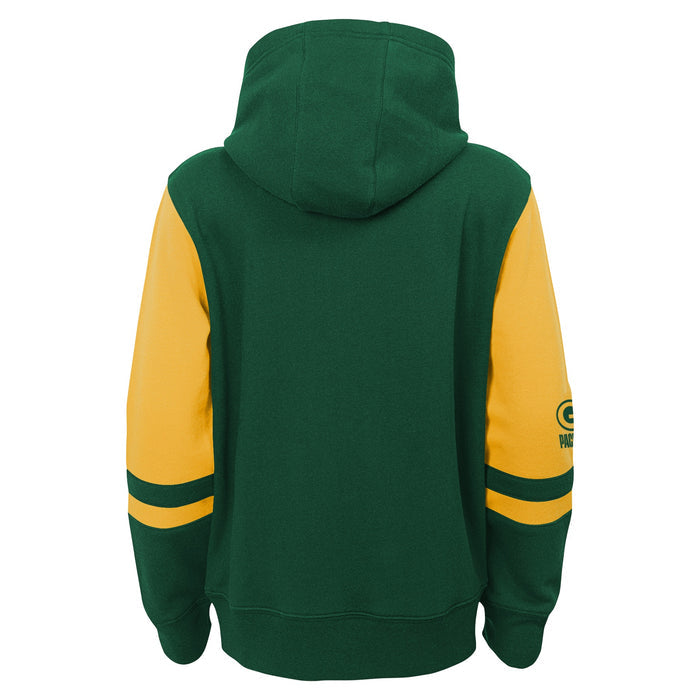 Youth Green Bay Packers Full Zip Fleece Hoodie