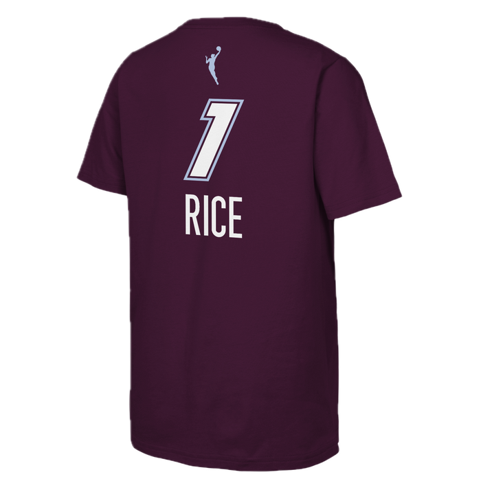 Youth Kiki Rice #1 WNBA Toronto Tempo Name & Number T-Shirt