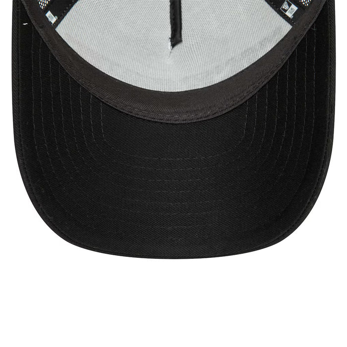 Youth Manchester United New Era Wordmark E-Frame 9FORTY Trucker Adjustable Hat - Black