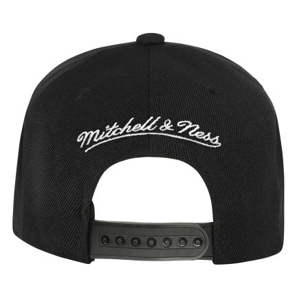 Youth Mitchell & Ness Black Toronto Raptors Busted Logo Wordmark Wrap-Around Pro Pinch Adjustable Hat