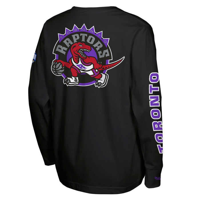 Youth Mitchell & Ness Black Toronto Raptors Heavyweight Long Sleeve T-Shirt