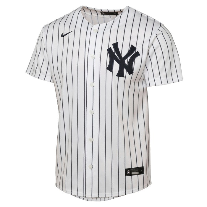 Youth New York Yankees Aaron Judge #99 Outerstuff Pinstripe Base-Line Jersey