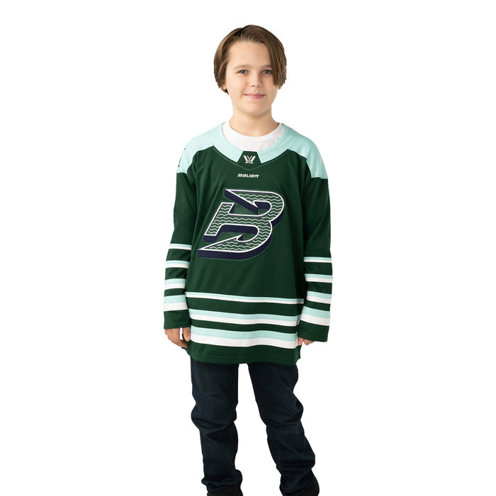 Youth PWHL Green Boston Fleet Replica Hockey Jersey
