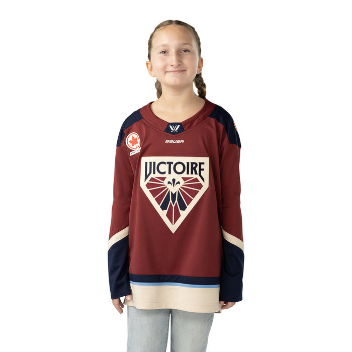 Youth PWHL Red Montreal Victoire Replica Hockey Jersey