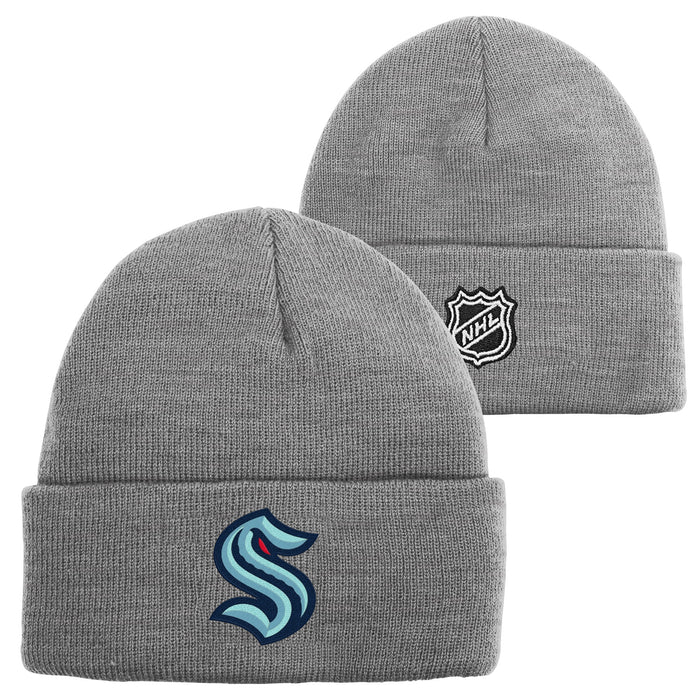 Youth Seattle Kraken Grey Cuff Knit Toque