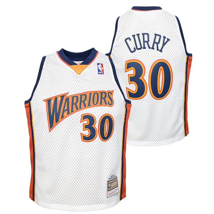 Youth Stephen Curry #30 Golden State Warriors Mitchell & Ness 2009-10 Hardwood Classic Swingman Jersey - White