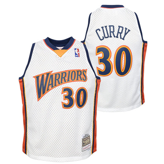 Youth Stephen Curry #30 Golden State Warriors Mitchell & Ness 2009-10 Hardwood Classic Swingman Jersey - White