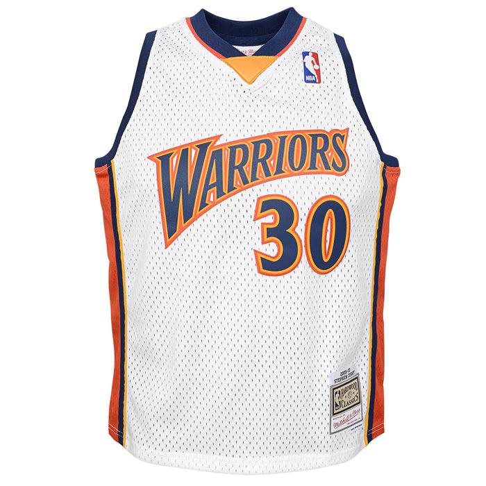 Youth Stephen Curry #30 Golden State Warriors Mitchell & Ness 2009-10 Hardwood Classic Swingman Jersey - White