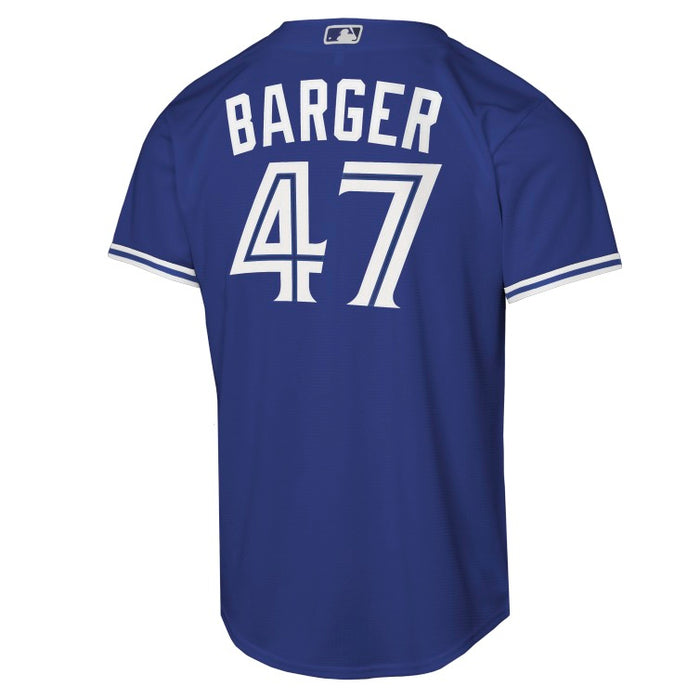 Youth Toronto Blue Jays Addison Barger #47 Alternate 2 Blue Baseline Jersey