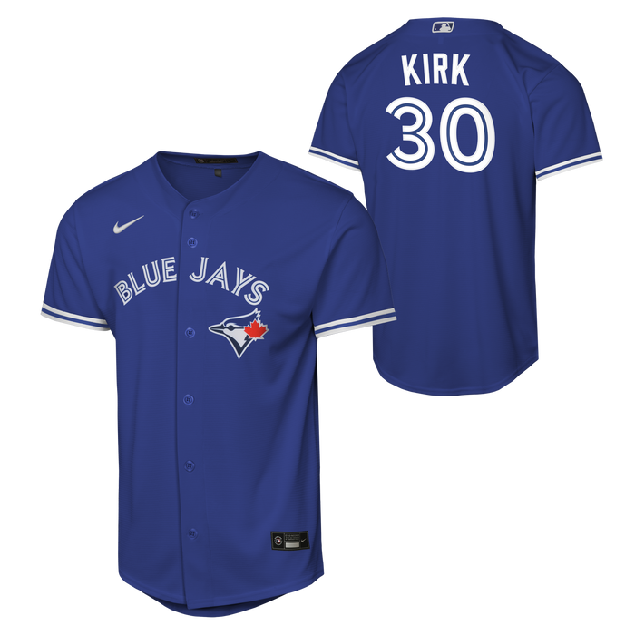 Youth Toronto Blue Jays Alejandro Kirk #30 Alternate 2 Blue Baseline Jersey