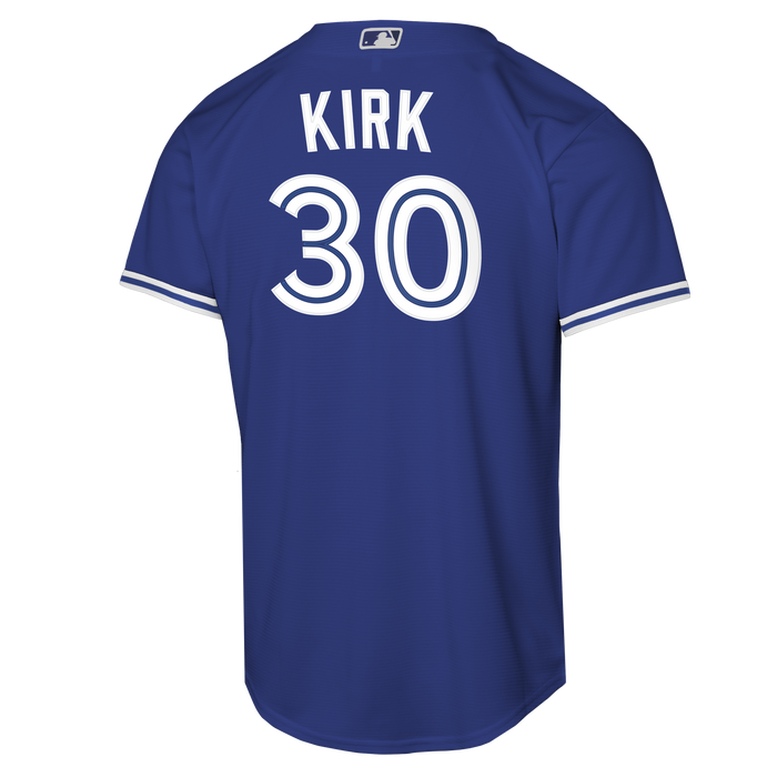 Youth Toronto Blue Jays Alejandro Kirk #30 Alternate 2 Blue Baseline Jersey