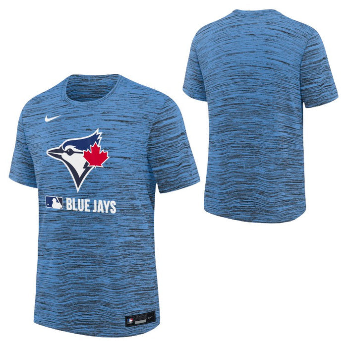 Youth Toronto Blue Jays MLB Dri-Fit Authentic Collection Velocity T-Shirt - Blue