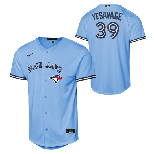 Youth Toronto Blue Jays Trey Yesavage #39 Powder Blue Baseline Jersey