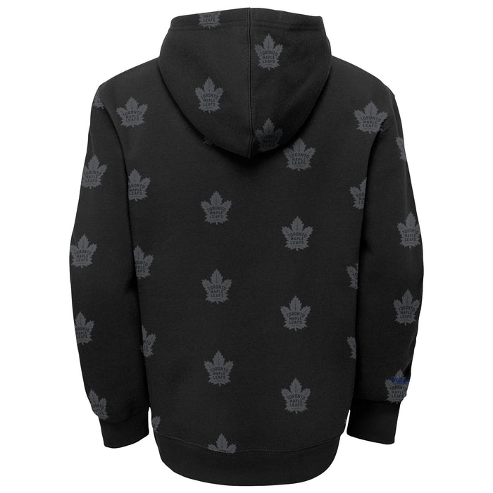 Youth Toronto Maple Leafs AOP Mitchell & Ness Pullover Fleece Hoodie