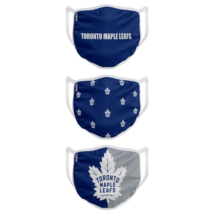 Youth Toronto Maple Leafs FOCO NHL Face Mask Covers 3 Pack