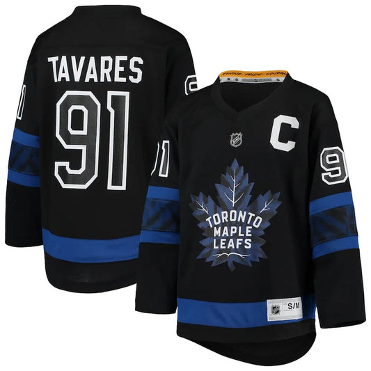 Youth Toronto Maple Leafs John Tavares #91 Alternate Premier Reversible Player Jersey - Flip