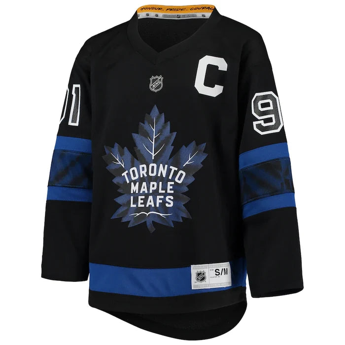 Youth Toronto Maple Leafs John Tavares #91 Alternate Premier Reversible Player Jersey - Flip