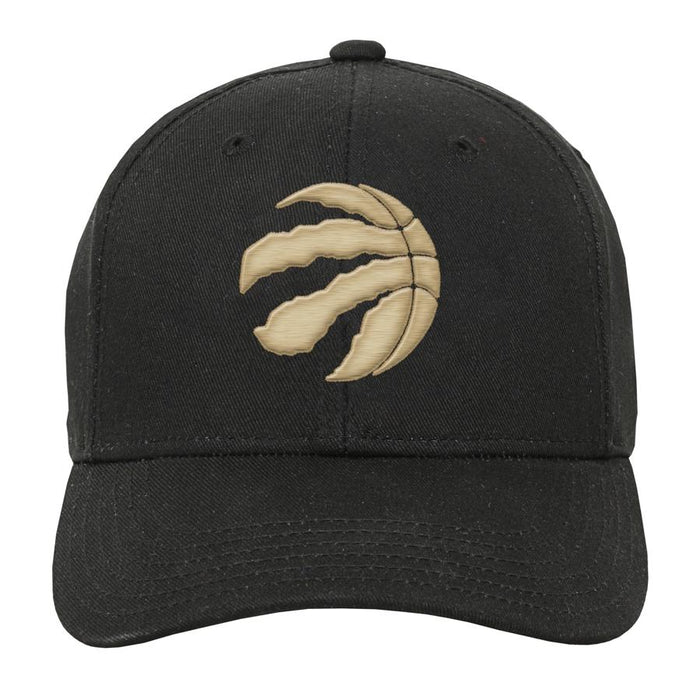 Youth Toronto Raptors Blk/Gld Precurve Hat