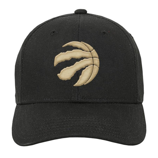 Youth Toronto Raptors Blk/Gld Precurve Hat