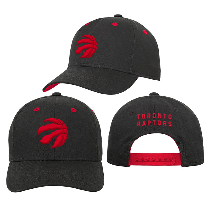 Youth Toronto Raptors Blk/Red Precurve Hat