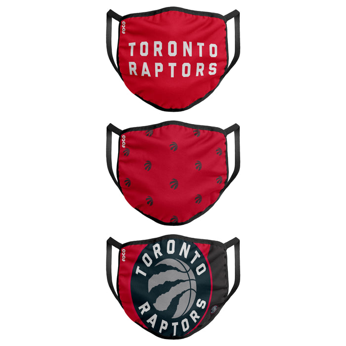 Youth Toronto Raptors FOCO NBA Face Mask Covers 3 Pack