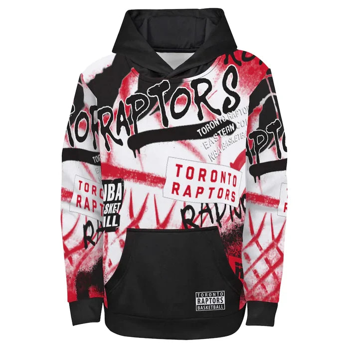 Youth Toronto Raptors Spray Ball Sublimated Pullover Hoodie