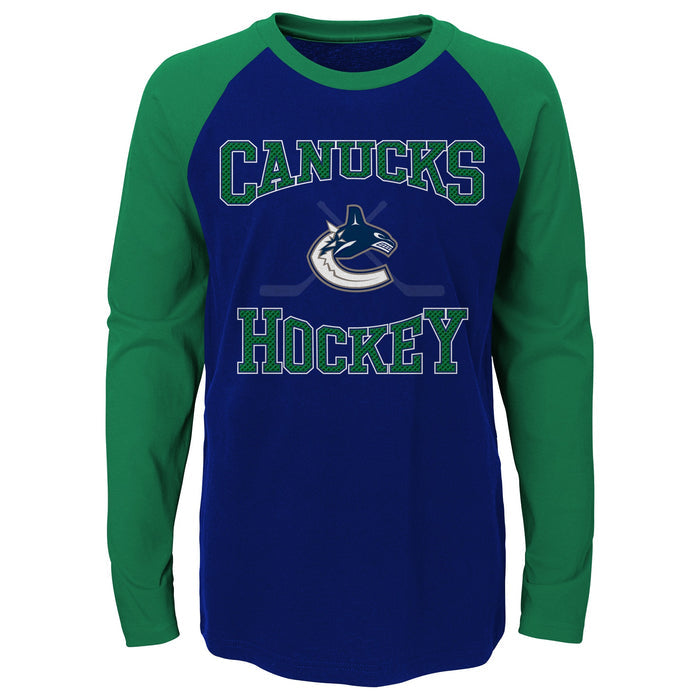 Youth Vancouver Canucks Long Sleeve Skate Raglan