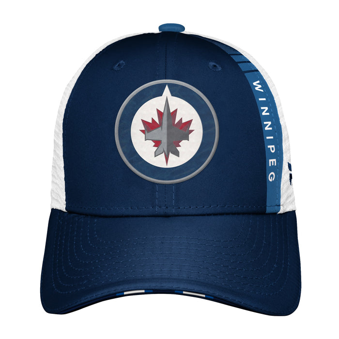 Youth Winnipeg Jets Fanatics Branded 2022 NHL Draft Authentic Pro On Stage Trucker Adjustable Hat