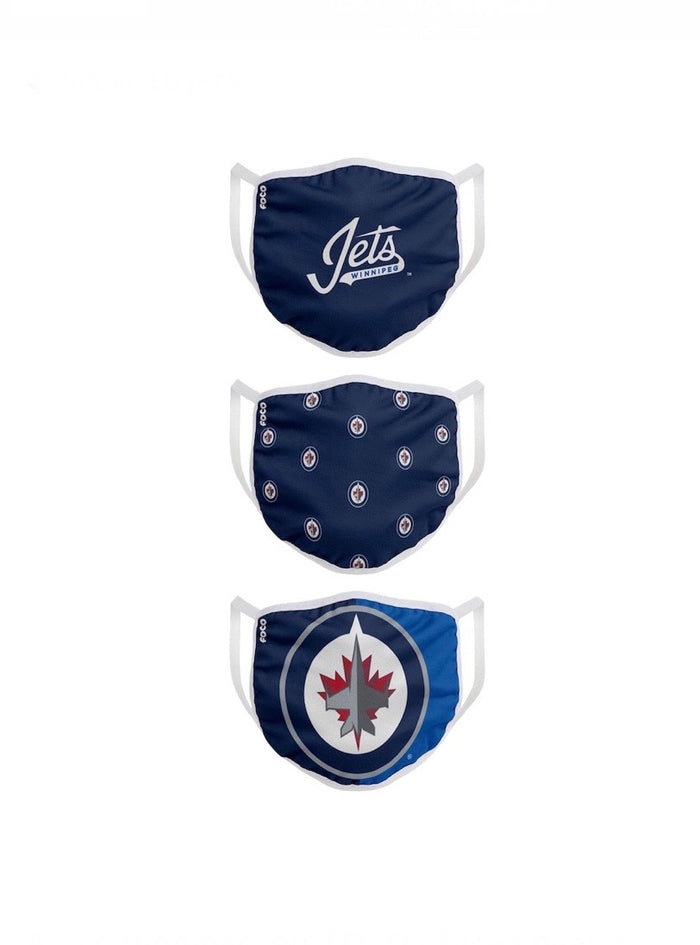 Youth Winnipeg Jets FOCO NHL Face Mask Covers 3 Pack