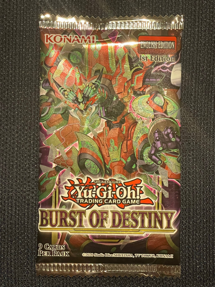 Yu-Gi-Oh! Burst Of Destiny - 1 Pack/ 9 Cards Per Pack